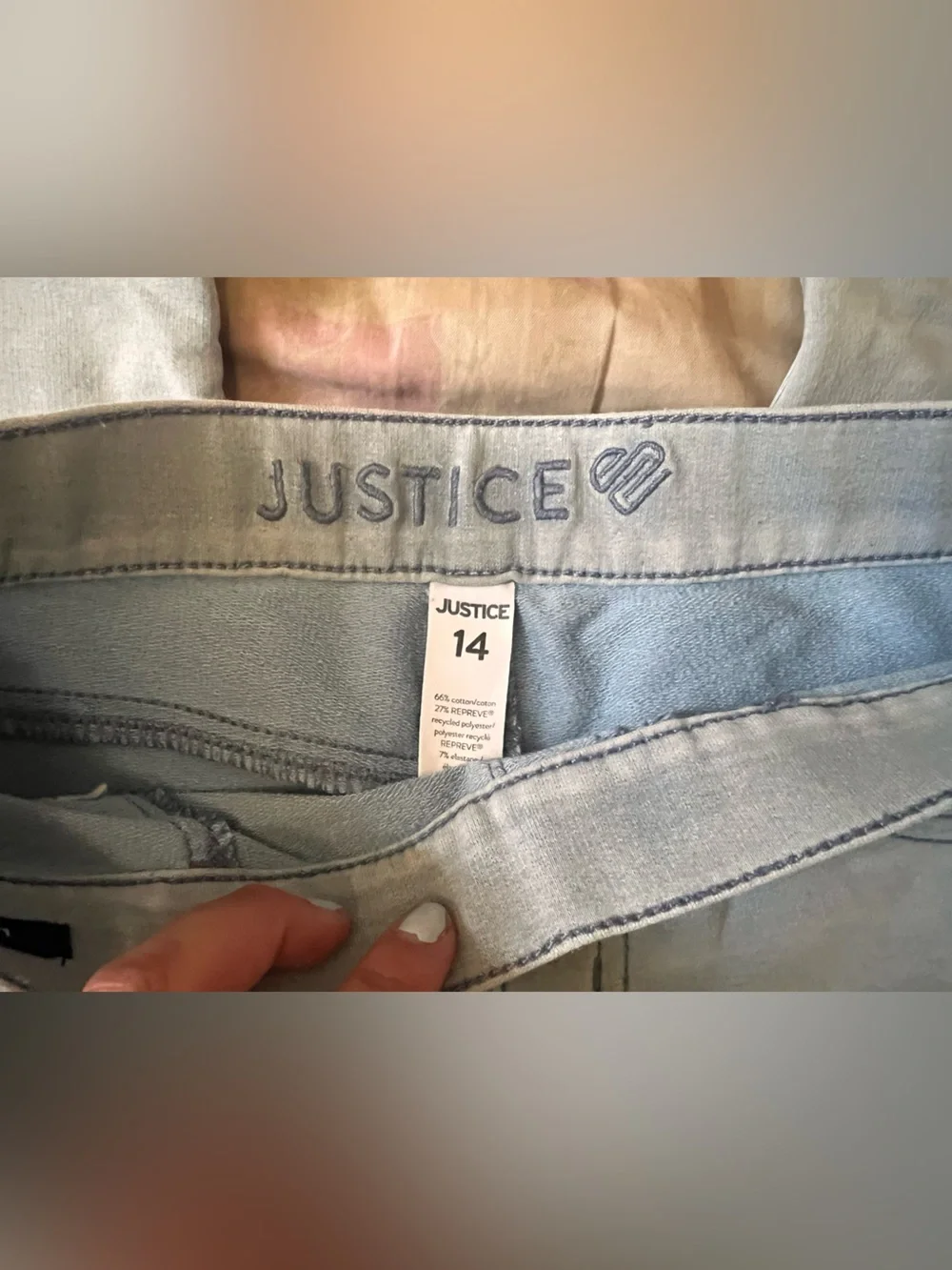 Justice Girls Light Gray Jegging Leggings